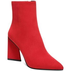Bar III Women's Red Asya Flared Booties - 6.5 - Red